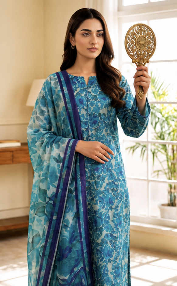 UNSTITCHED Premium PRINTED 3pic