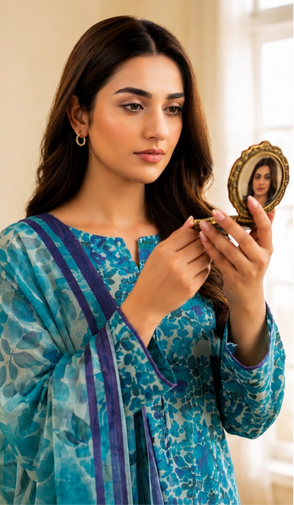 UNSTITCHED Premium PRINTED 3pic